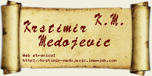 Krstimir Medojević vizit kartica